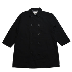 Very good condition COMME des GARCONS robe de chambre double-breasted coat SRC-080080 black used 4a009324