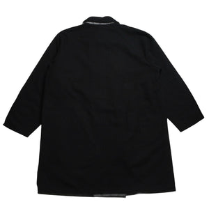 Very good condition COMME des GARCONS robe de chambre double-breasted coat SRC-080080 black used 4a009324