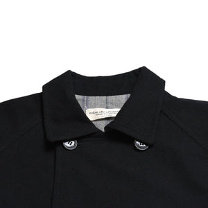 Very good condition COMME des GARCONS robe de chambre double-breasted coat SRC-080080 black used 4a009324