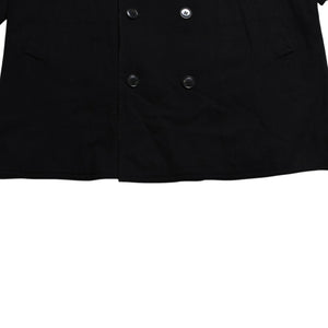 Very good condition COMME des GARCONS robe de chambre double-breasted coat SRC-080080 black used 4a009324