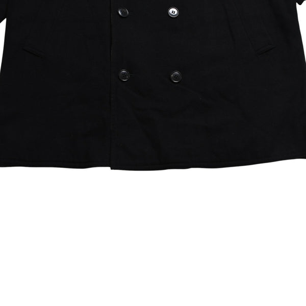 Very good condition COMME des GARCONS robe de chambre double-breasted coat SRC-080080 black used 4a009324