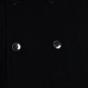 Very good condition COMME des GARCONS robe de chambre double-breasted coat SRC-080080 black used 4a009324