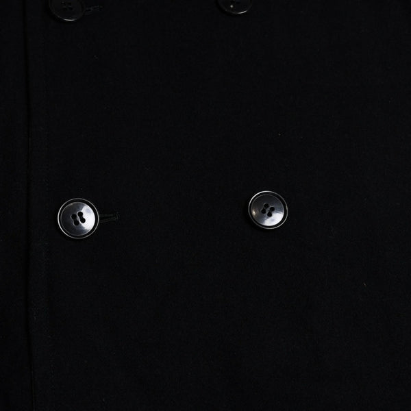 Very good condition COMME des GARCONS robe de chambre double-breasted coat SRC-080080 black used 4a009324