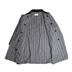 Very good condition COMME des GARCONS robe de chambre double-breasted coat SRC-080080 black used 4a009324