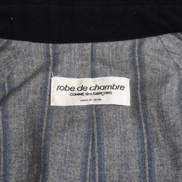 Very good condition COMME des GARCONS robe de chambre double-breasted coat SRC-080080 black used 4a009324