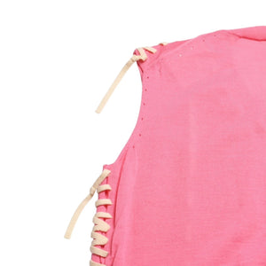 Very Good Condition COMME des GARCONS Knit Vest GO-N003 AD2005 One Size Lace Up Wool Pink Used 4a009321