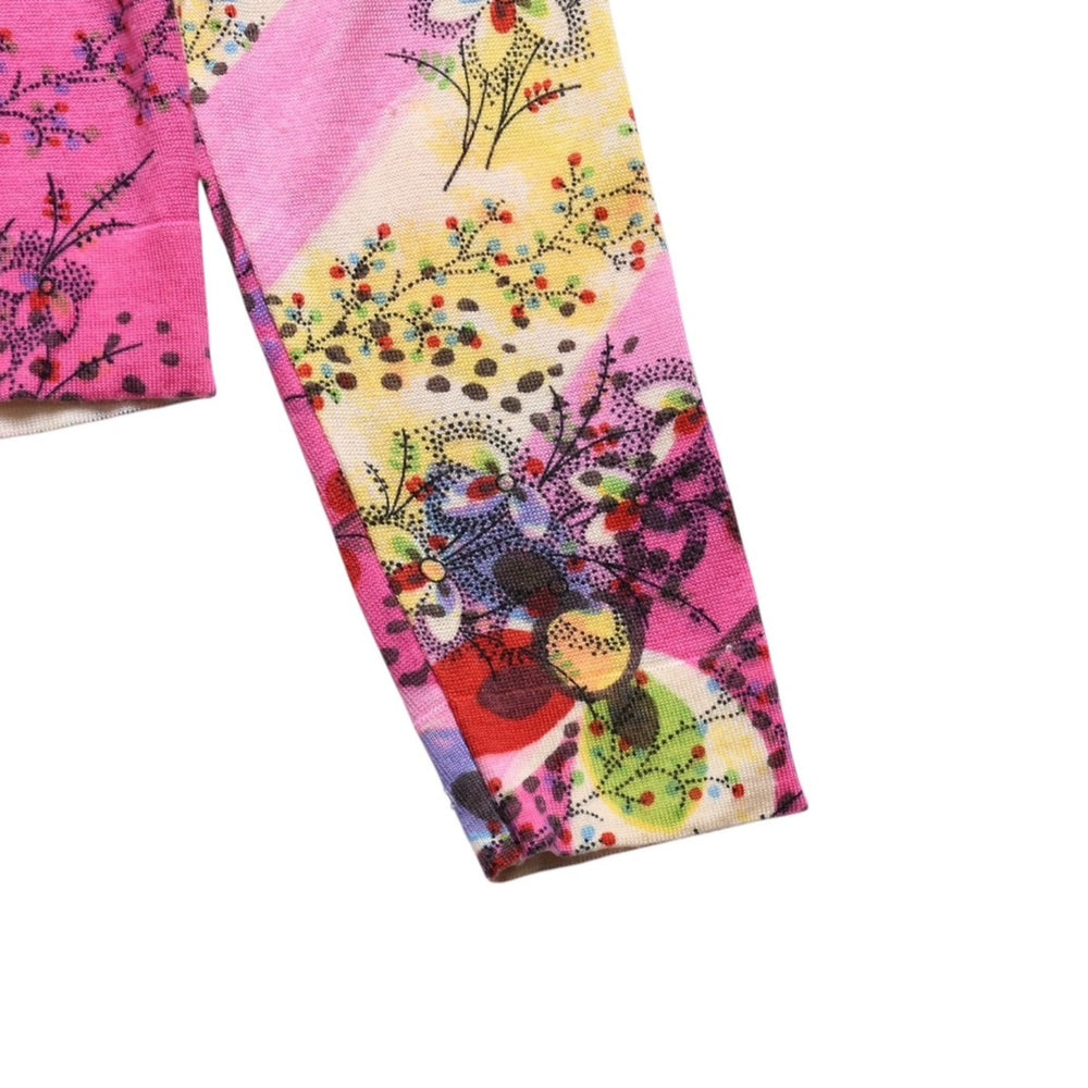Christian Dior V-neck long sleeve cut and sew 3E13055101 Size 36 Pink Multicolor Galliano period Good used 4a009330