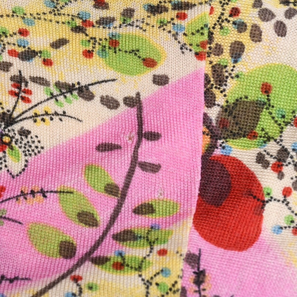 Christian Dior V-neck long sleeve cut and sew 3E13055101 Size 36 Pink Multicolor Galliano period Good used 4a009330