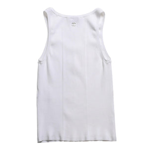 Like new CHANEL Coco Mark Logo Tank Top Sleeveless P80152K11643 White Silver Hardware Used 4a008659