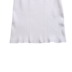 Like new CHANEL Coco Mark Logo Tank Top Sleeveless P80152K11643 White Silver Hardware Used 4a008659