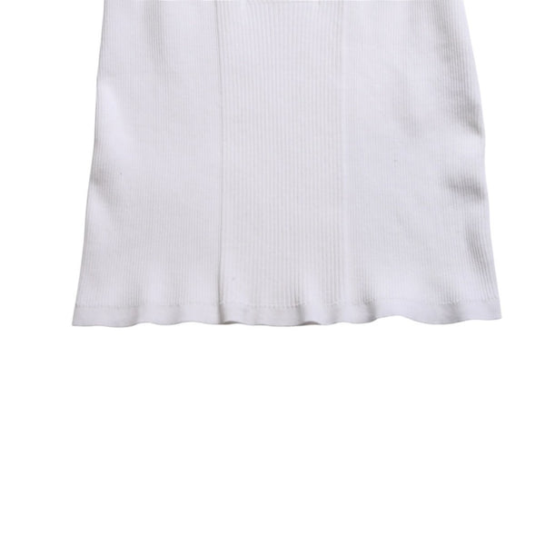 Like new CHANEL Coco Mark Logo Tank Top Sleeveless P80152K11643 White Silver Hardware Used 4a008659