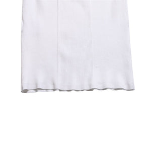 Like new CHANEL Coco Mark Logo Tank Top Sleeveless P80152K11643 White Silver Hardware Used 4a008659