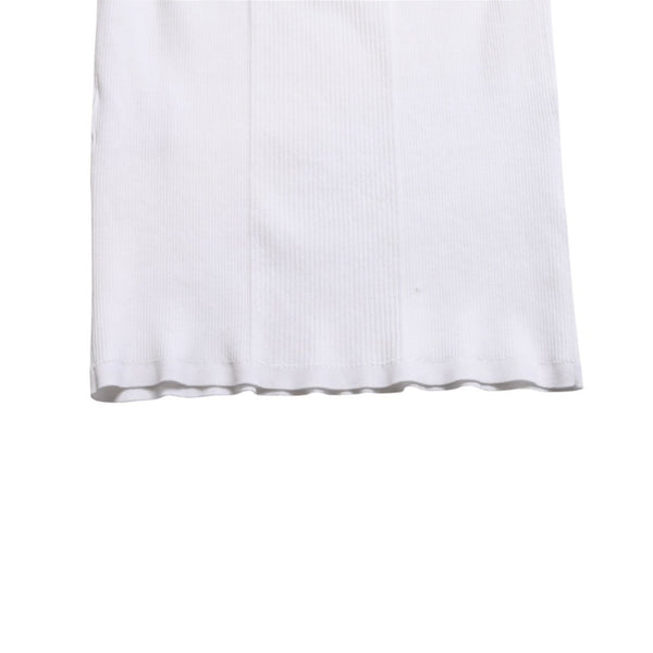 Like new CHANEL Coco Mark Logo Tank Top Sleeveless P80152K11643 White Silver Hardware Used 4a008659