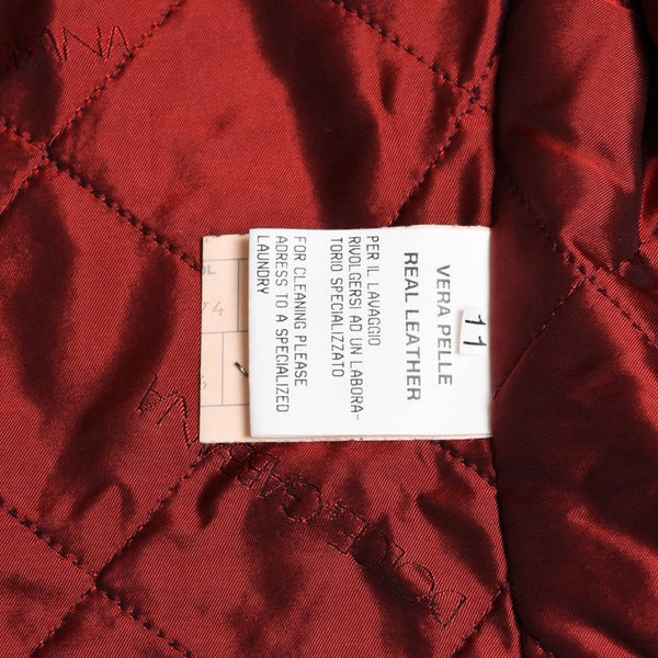 Extremely beautiful item DOLCE&GABBANA Dolce &amp; Gabbana Suede Vintage Boa Jacket, Polyester, Red, Size 11, Used, 4a009332