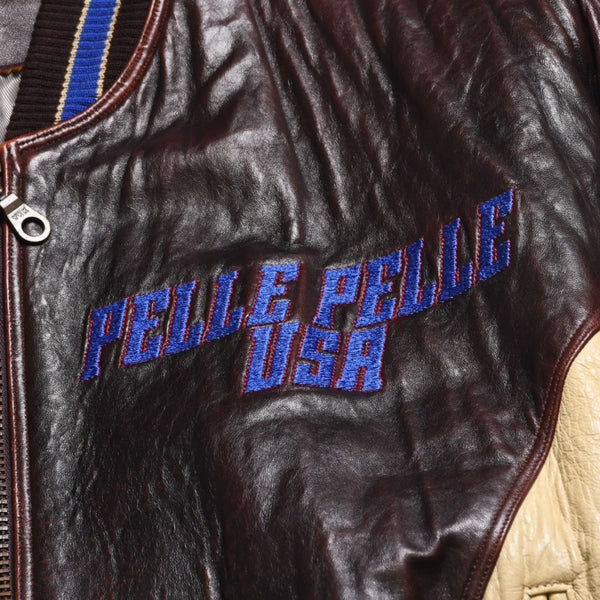Very Good Condition PELLE PELLE Marc Buchanan Jacket Leather Jacket Brown Beige Size 38 Used 4a009640