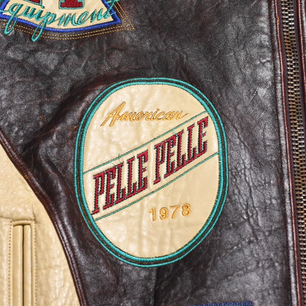 Very Good Condition PELLE PELLE Marc Buchanan Jacket Leather Jacket Brown Beige Size 38 Used 4a009640