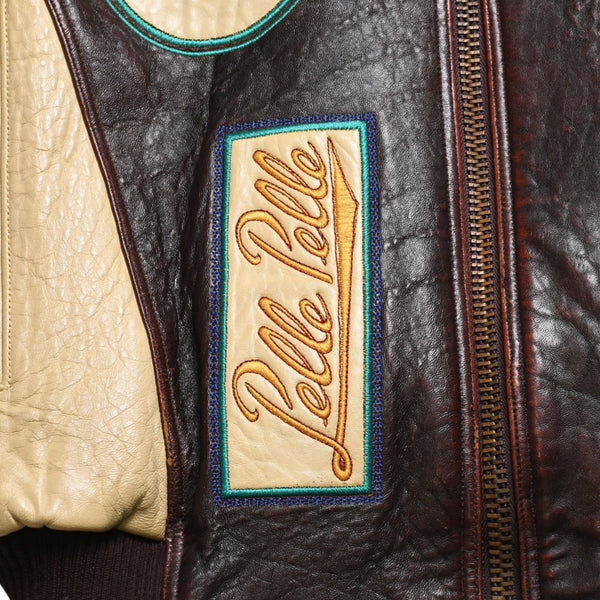 Very Good Condition PELLE PELLE Marc Buchanan Jacket Leather Jacket Brown Beige Size 38 Used 4a009640