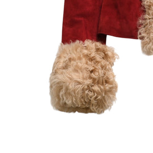 Extremely beautiful item DOLCE&GABBANA Dolce &amp; Gabbana Suede Vintage Boa Jacket, Polyester, Red, Size 11, Used, 4a009332