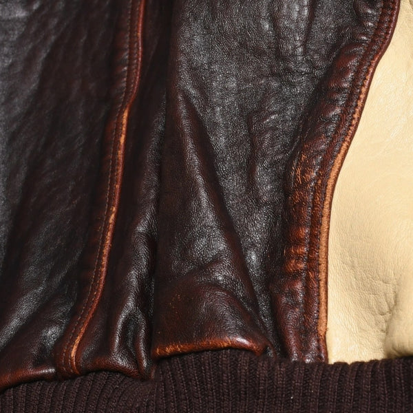 Very Good Condition PELLE PELLE Marc Buchanan Jacket Leather Jacket Brown Beige Size 38 Used 4a009640