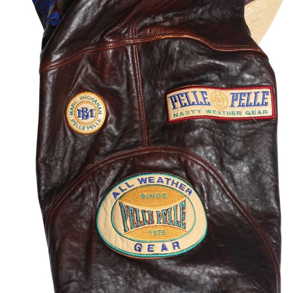 Very Good Condition PELLE PELLE Marc Buchanan Jacket Leather Jacket Brown Beige Size 38 Used 4a009640