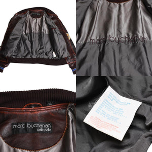 Very Good Condition PELLE PELLE Marc Buchanan Jacket Leather Jacket Brown Beige Size 38 Used 4a009640