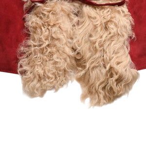 Extremely beautiful item DOLCE&GABBANA Dolce &amp; Gabbana Suede Vintage Boa Jacket, Polyester, Red, Size 11, Used, 4a009332