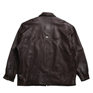 極美品 PELLE PELLE ペレペレ Marc Buchanan マークブキャナン レザージャケット ジャケット シルバー金具 サイズ48 ブラウン 中古 4a009641