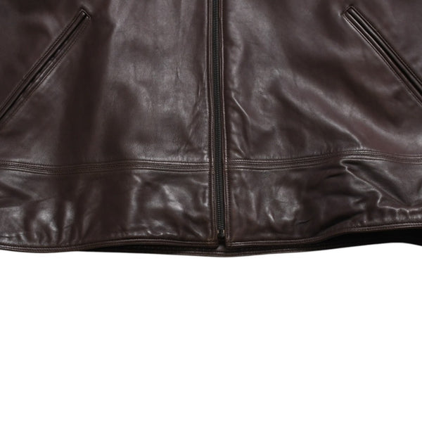 極美品 PELLE PELLE ペレペレ Marc Buchanan マークブキャナン レザージャケット ジャケット シルバー金具 サイズ48 ブラウン 中古 4a009641
