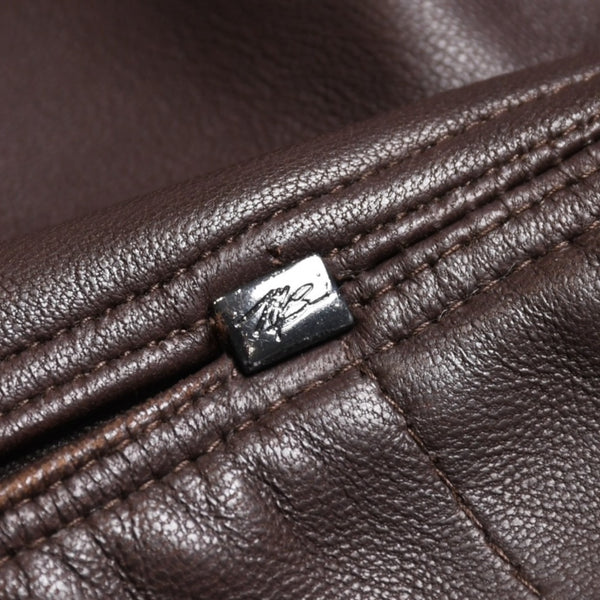 極美品 PELLE PELLE ペレペレ Marc Buchanan マークブキャナン レザージャケット ジャケット シルバー金具 サイズ48 ブラウン 中古 4a009641