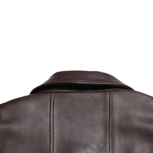極美品 PELLE PELLE ペレペレ Marc Buchanan マークブキャナン レザージャケット ジャケット シルバー金具 サイズ48 ブラウン 中古 4a009641