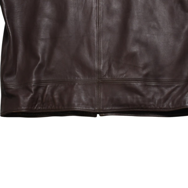 極美品 PELLE PELLE ペレペレ Marc Buchanan マークブキャナン レザージャケット ジャケット シルバー金具 サイズ48 ブラウン 中古 4a009641