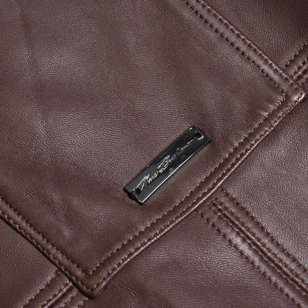 極美品 PELLE PELLE ペレペレ Marc Buchanan マークブキャナン レザージャケット ジャケット シルバー金具 サイズ48 ブラウン 中古 4a009641