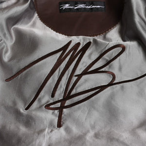 極美品 PELLE PELLE ペレペレ Marc Buchanan マークブキャナン レザージャケット ジャケット シルバー金具 サイズ48 ブラウン 中古 4a009641