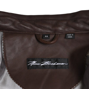 極美品 PELLE PELLE ペレペレ Marc Buchanan マークブキャナン レザージャケット ジャケット シルバー金具 サイズ48 ブラウン 中古 4a009641