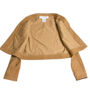 Very Good Condition Christian Dior Corduroy Jacket 2P12022096 Size 38 Brown Galliano Period Used 4a009334