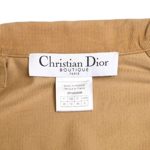 Very Good Condition Christian Dior Corduroy Jacket 2P12022096 Size 38 Brown Galliano Period Used 4a009334
