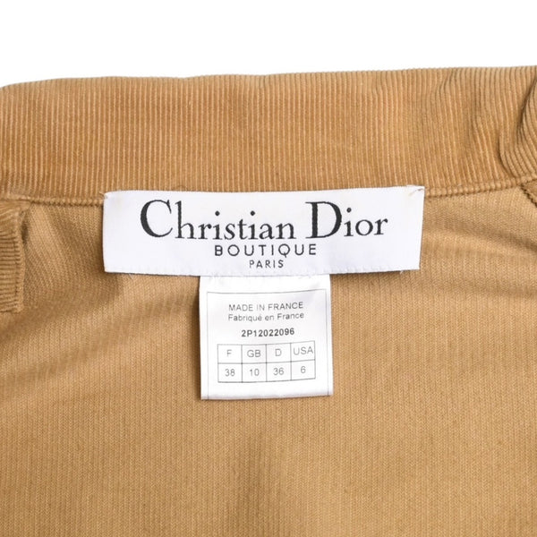 Very Good Condition Christian Dior Corduroy Jacket 2P12022096 Size 38 Brown Galliano Period Used 4a009334