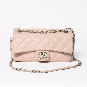Very good condition CHANEL Matelasse 25 chain shoulder bag caviar skin pink 20s silver hardware used 4a009344