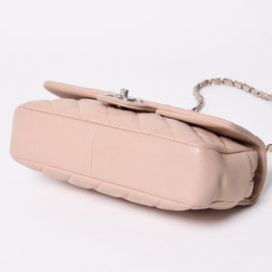 Very good condition CHANEL Matelasse 25 chain shoulder bag caviar skin pink 20s silver hardware used 4a009344