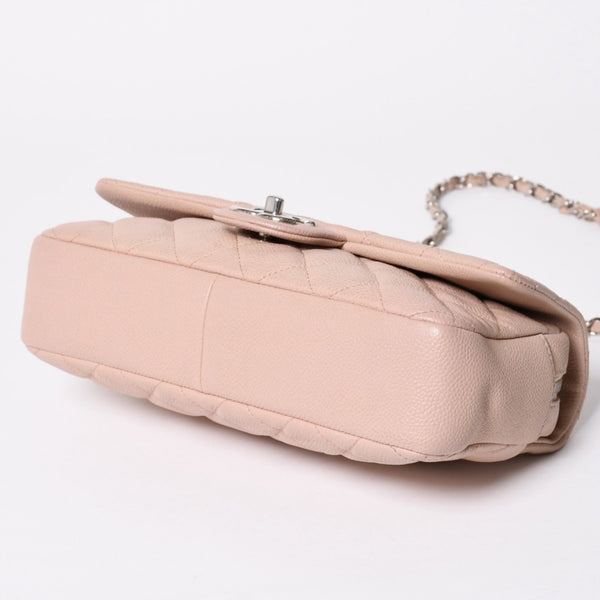 Very good condition CHANEL Matelasse 25 chain shoulder bag caviar skin pink 20s silver hardware used 4a009344
