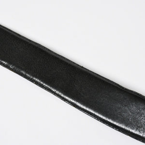 CHROME HEARTS クロムハーツ BLT SCRLREC レクタングル スクロール レザーベルト サイズ32 ブラック シルバー925 美品 中古 4a009285