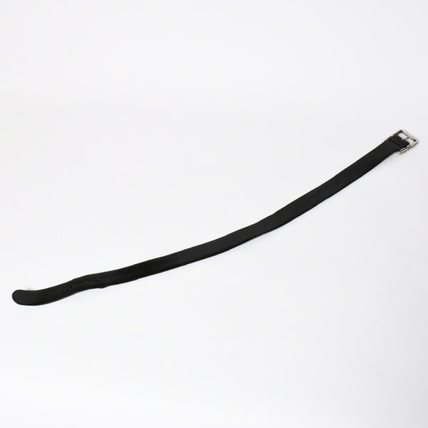 CHROME HEARTS クロムハーツ BLT SCRLREC レクタングル スクロール レザーベルト サイズ32 ブラック シルバー925 美品 中古 4a009285
