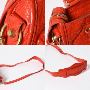 BALENCIAGA バレンシアガ LE CITY MINI ミニ シティ ハンドバッグ ショルダーバッグ 2WAYバッグ 309544 オレンジ ゴールド金具 美品中古 4a009346
