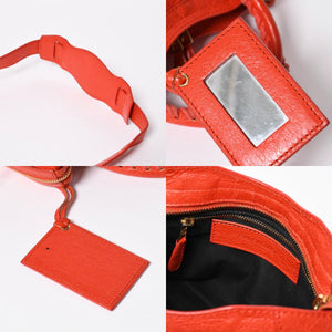BALENCIAGA バレンシアガ LE CITY MINI ミニ シティ ハンドバッグ ショルダーバッグ 2WAYバッグ 309544 オレンジ ゴールド金具 美品中古 4a009346