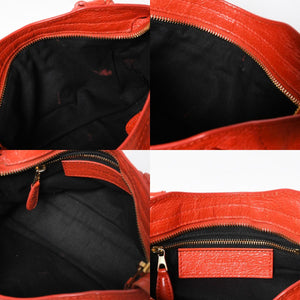 BALENCIAGA バレンシアガ LE CITY MINI ミニ シティ ハンドバッグ ショルダーバッグ 2WAYバッグ 309544 オレンジ ゴールド金具 美品中古 4a009346