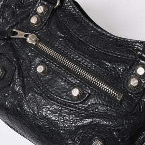 極美品 BALENCIAGA バレンシアガ CLASSIC MINI CITY 519938 ミニシティ 2WAY ハンドバッグ ブラック 中古 4a009345
