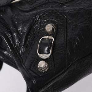 極美品 BALENCIAGA バレンシアガ CLASSIC MINI CITY 519938 ミニシティ 2WAY ハンドバッグ ブラック 中古 4a009345