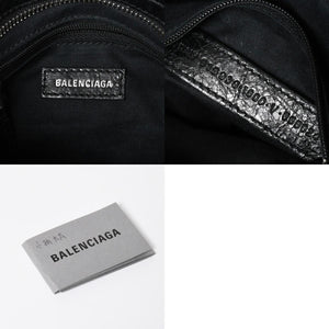 極美品 BALENCIAGA バレンシアガ CLASSIC MINI CITY 519938 ミニシティ 2WAY ハンドバッグ ブラック 中古 4a009345