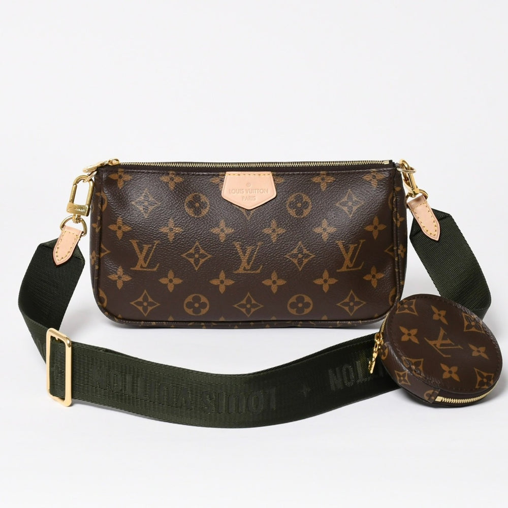 極美品 LOUIS VUITTON ルイヴィトン ミュルティポシェットアクセソワール ショルダーバッグ ブラウン ゴールド金具 M44813 中古 4a009361