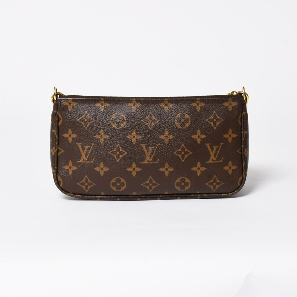 極美品 LOUIS VUITTON ルイヴィトン ミュルティポシェットアクセソワール ショルダーバッグ ブラウン ゴールド金具 M44813 中古 4a009361